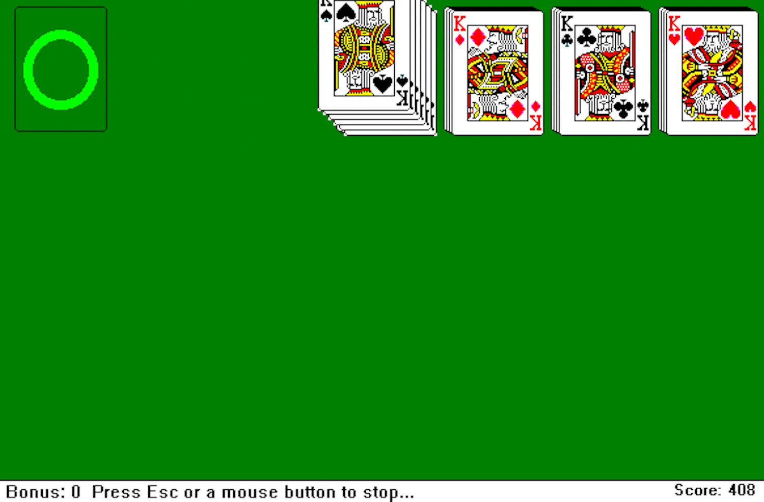Sådan så det ud i gamle dage, når du vandt en 7-kabale i Windows. Sådan så det ud i gamle dage, når du vandt en 7-kabale i Windows.